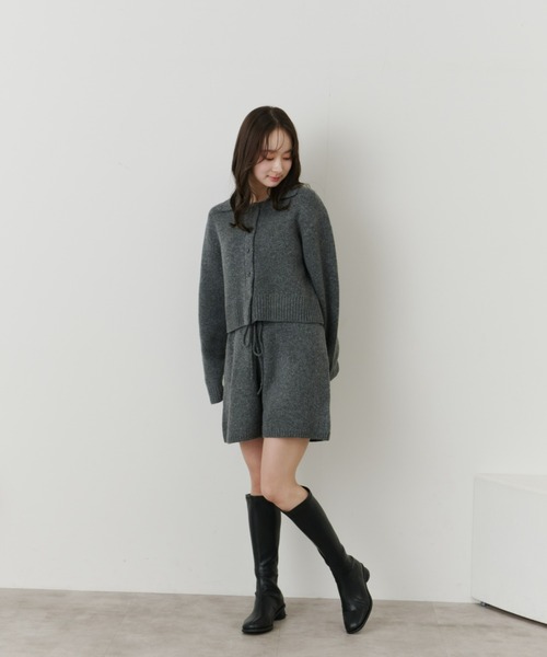 Olu.（オルドット）の「メランジニットショートパンツ[セットアップ可能]（その他パンツ・レディース・チャコールグレー/ブラウン・FREE）」の8枚目の写真