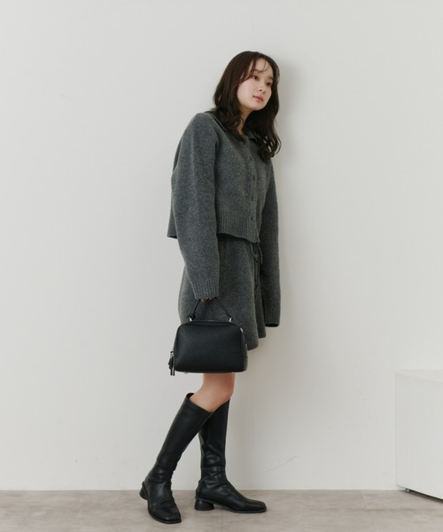 Olu.（オルドット）の「メランジニットショートパンツ[セットアップ可能]（その他パンツ・レディース・チャコールグレー/ブラウン・FREE）」の9枚目の写真