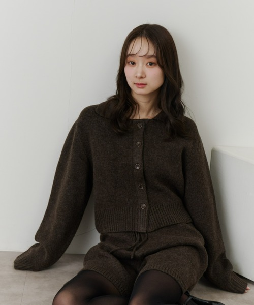 Olu.（オルドット）の「メランジニットショートパンツ[セットアップ可能]（その他パンツ・レディース・チャコールグレー/ブラウン・FREE）」の12枚目の写真