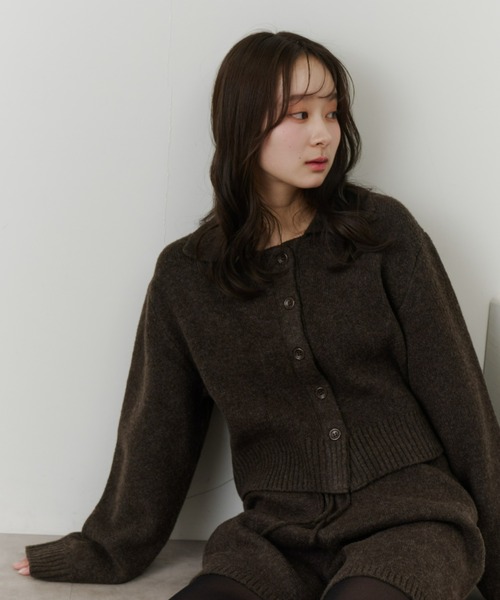 Olu.（オルドット）の「メランジニットショートパンツ[セットアップ可能]（その他パンツ・レディース・チャコールグレー/ブラウン・FREE）」の13枚目の写真