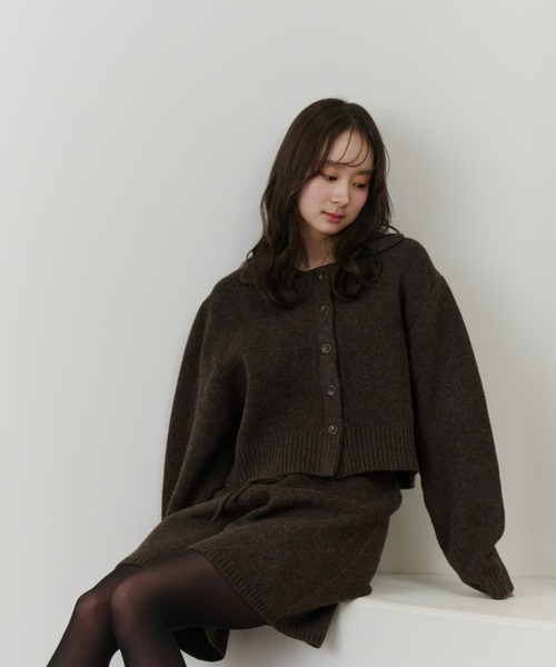 Olu.（オルドット）の「メランジニットショートパンツ[セットアップ可能]（その他パンツ・レディース・チャコールグレー/ブラウン・FREE）」の14枚目の写真