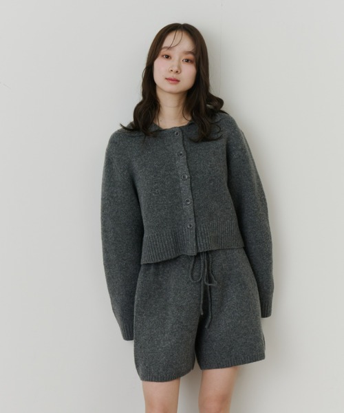 Olu.（オルドット）の「メランジニットショートパンツ[セットアップ可能]（その他パンツ・レディース・チャコールグレー/ブラウン・FREE）」の5枚目の写真