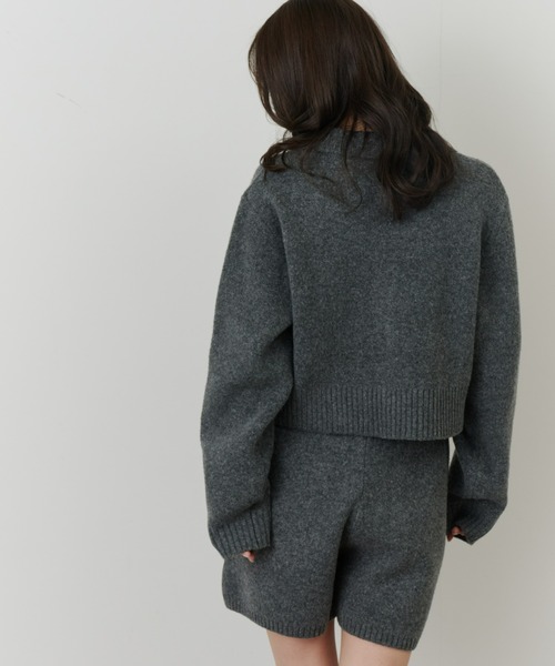 Olu.（オルドット）の「メランジニットショートパンツ[セットアップ可能]（その他パンツ・レディース・チャコールグレー/ブラウン・FREE）」の6枚目の写真