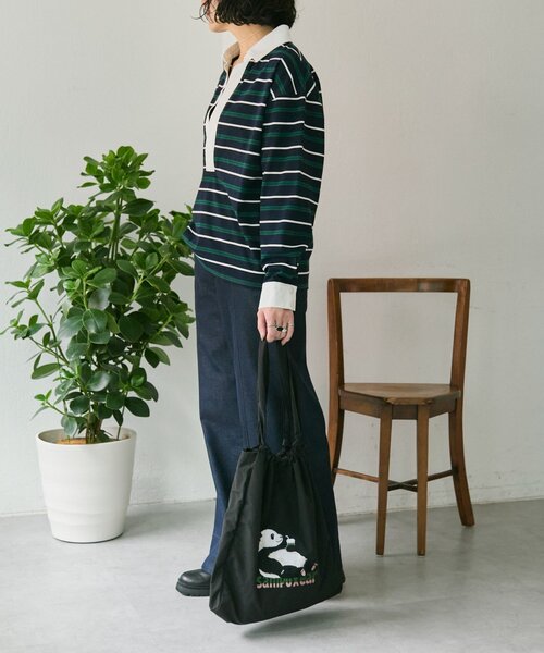 撥水/A4サイズ対応》sampo×earコラボ刺繍トートバッグ（トートバッグ