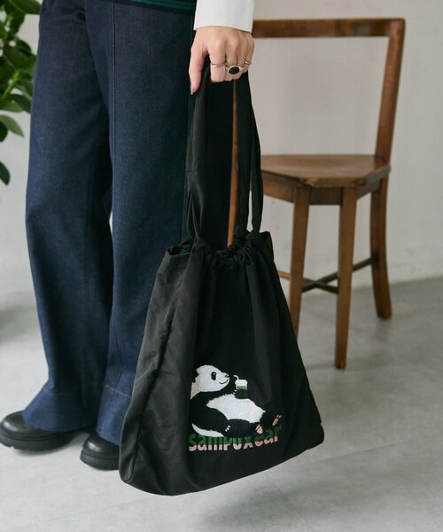 撥水/A4サイズ対応》sampo×earコラボ刺繍トートバッグ（トートバッグ