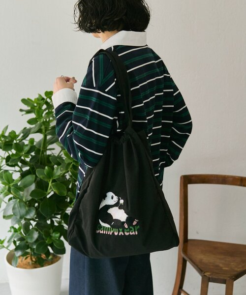 セール】《撥水/A4サイズ対応》sampo×earコラボ刺繍トートバッグ