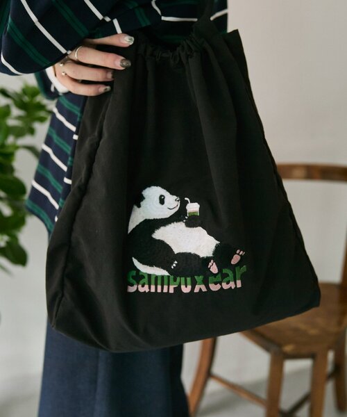 撥水/A4サイズ対応》sampo×earコラボ刺繍トートバッグ（トートバッグ