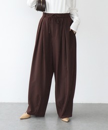ストライプコクーンワイドパンツ