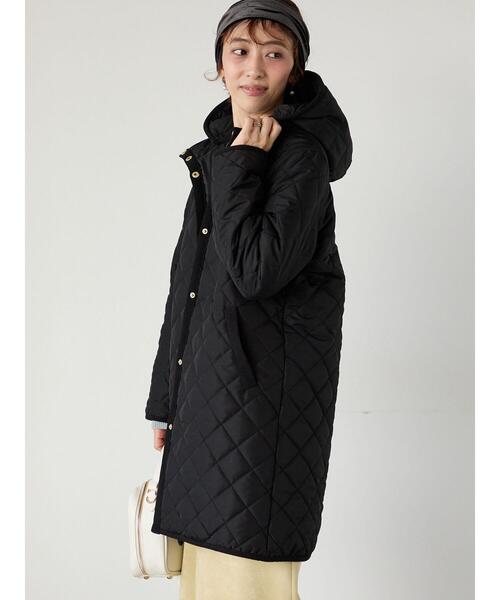Lugnoncure（ルノンキュール）の「撥水フード取り外しスナップボタンキルトコート（その他アウター・レディース・ブラック/ネイビー・F）」の2枚目の写真