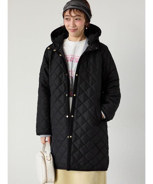 Lugnoncure（ルノンキュール）の「撥水フード取り外しスナップボタンキルトコート（その他アウター・レディース・ブラック/ネイビー・F）」の9枚目の写真