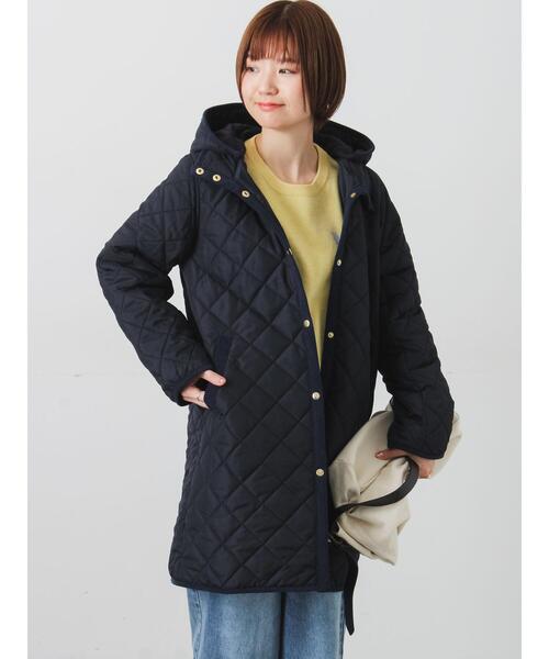 Lugnoncure（ルノンキュール）の「撥水フード取り外しスナップボタンキルトコート（その他アウター・レディース・ブラック/ネイビー・F）」の8枚目の写真