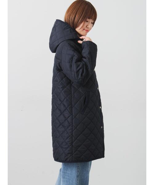 Lugnoncure（ルノンキュール）の「撥水フード取り外しスナップボタンキルトコート（その他アウター・レディース・ブラック/ネイビー・F）」の17枚目の写真