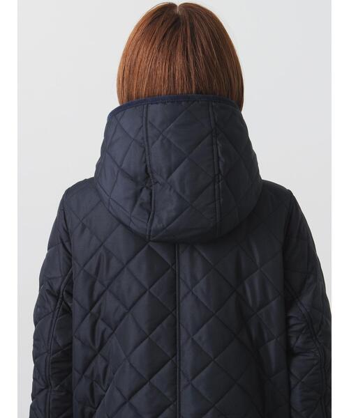 Lugnoncure（ルノンキュール）の「撥水フード取り外しスナップボタンキルトコート（その他アウター・レディース・ブラック/ネイビー・F）」の3枚目の写真