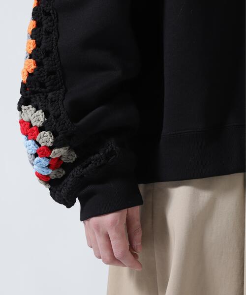 DISCOVERED(ディスカバード)の「DISCOVERED(ディスカバード) 別注 CROCHET SLEEVE SWEAT(スウェット・メンズ・グレー/ホワイト/その他24/ブラック・1/3)」の22枚目の写真