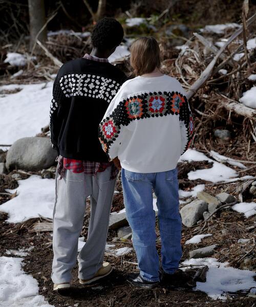 DISCOVERED（ディスカバード）の「DISCOVERED(ディスカバード) 別注 CROCHET SLEEVE SWEAT（スウェット・メンズ・グレー/ホワイト/その他24/ブラック・1/3）」の22枚目の写真