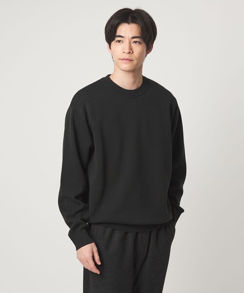 green label relaxing（グリーンレーベルリラクシング）の「コットン シルク ミラノリブ クルーネック ニット（ニット/セーター・メンズ・ライトピンク/ダークグレー/ライトグレー・S/L/M/XL）」の2枚目の写真