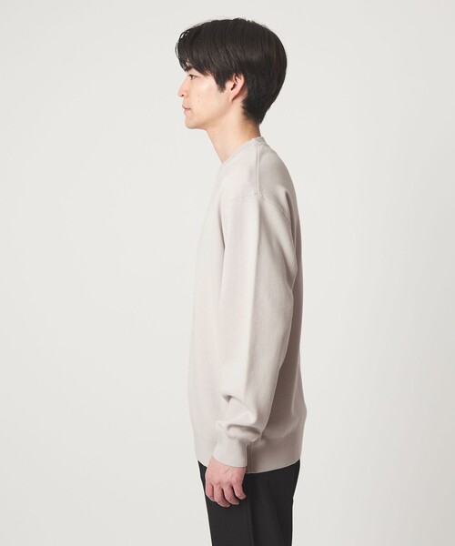 green label relaxing（グリーンレーベルリラクシング）の「コットン シルク ミラノリブ クルーネック ニット（ニット/セーター・メンズ・ライトピンク/ダークグレー/ライトグレー・S/L/M/XL）」の10枚目の写真