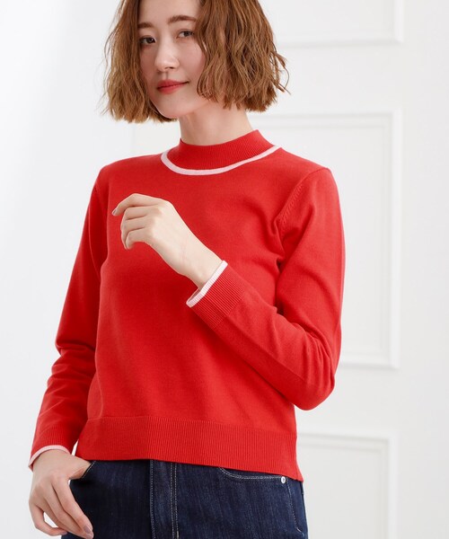 セール】バイカラーハイネックニット（ニット/セーター）｜grove