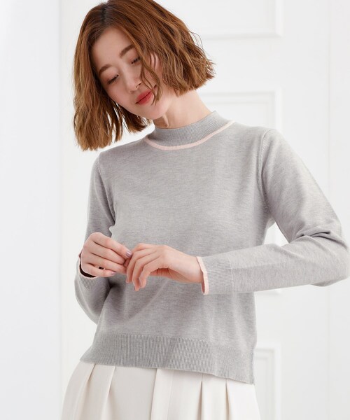 バイカラーハイネックニット（ニット/セーター）｜grove（グローブ）の