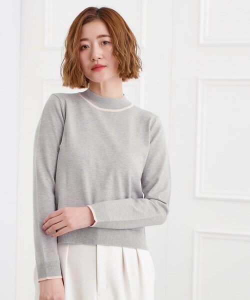 セール】バイカラーハイネックニット（ニット/セーター）｜grove