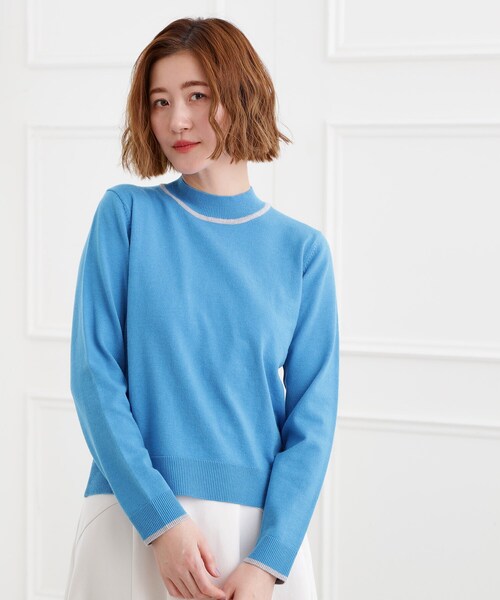 セール】バイカラーハイネックニット（ニット/セーター）｜grove