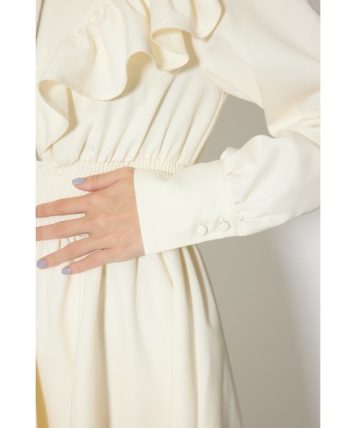 rienda(リエンダ)の「フロントジップフリルミニシャツワンピース 冬服 春服(シャツワンピース・レディース・ホワイト/ライトブルー/ブラック・MEDIUM/SMALL)」の20枚目の写真
