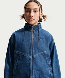 NIKE（ナイキ）の「ナイキ スポーツウェア コレクション ウィンドランナー ジュニア デニム ジャケット / Nike Sportswear Collection Windrunner Big Kids' Denim Jacket IF2317-435 Mystic Navy（デニムジャケット）」
