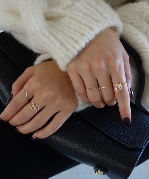 odul（オジュール）の「《WEB限定/追加》ODUL SLOBE別注 スクエアカットリング（リング・レディース・スカイブルー/ブラック/ホワイト・FREE/11/13）」の8枚目の写真