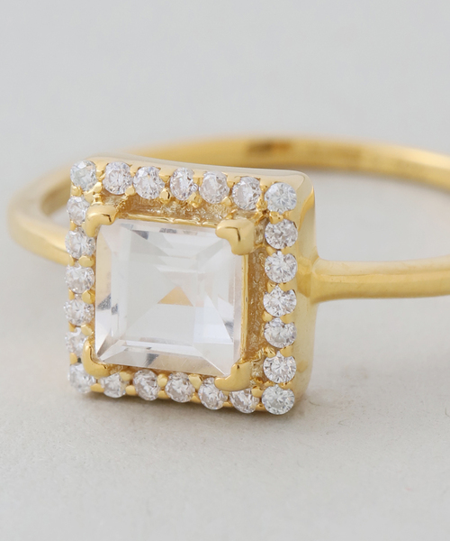 odul（オジュール）の「《WEB限定/追加》ODUL SLOBE別注 スクエアカットリング（リング・レディース・スカイブルー/ブラック/ホワイト・FREE/11/13）」の22枚目の写真