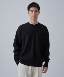 B.C STOCK | 《追加》【ANTS & ELEPHANTS】2トーン スウェットライクヘンリーネックニット(ニット/セーター)