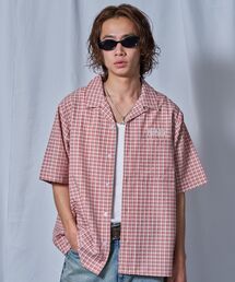 SEQUENZ（シークエンズ）の「【sqnz/エスキュンズ】※WEB限定 / ワッペン刺繍 / チェック半袖シャツ / sqnz applique check shirts（シャツ/ブラウス）」