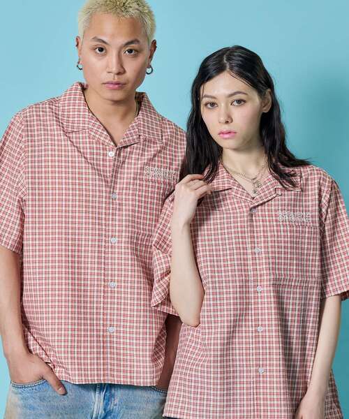 SEQUENZ(シークエンズ)の「※WEB限定 / ワッペン刺繍 / チェック半袖シャツ / sqnz applique check shirts(シャツ/ブラウス・メンズ・グリーン/ピンク/ブルー/ライトブルー/ブラック・SMALL/LARGE/MEDIUM)」の11枚目の写真