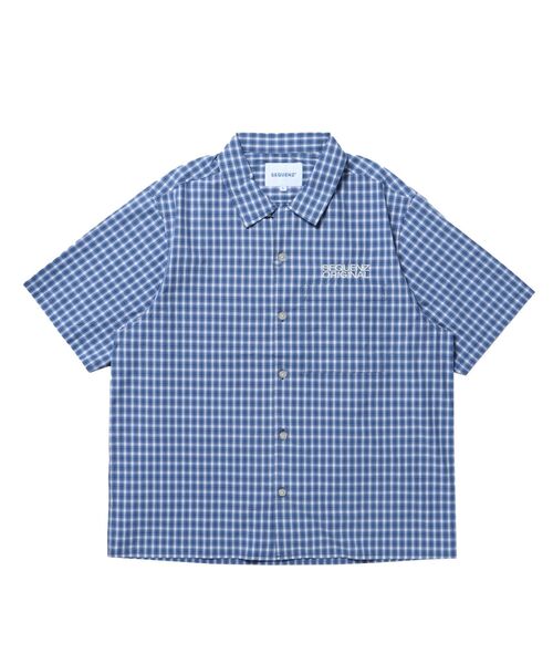 SEQUENZ(シークエンズ)の「※WEB限定 / ワッペン刺繍 / チェック半袖シャツ / sqnz applique check shirts(シャツ/ブラウス・メンズ・グリーン/ピンク/ブルー/ライトブルー/ブラック・SMALL/LARGE/MEDIUM)」の19枚目の写真