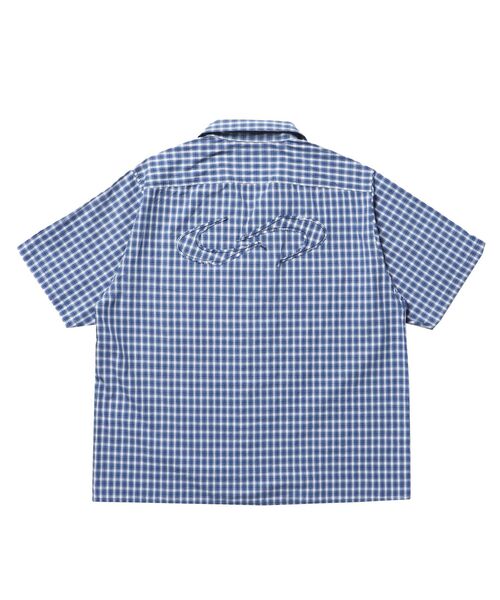 SEQUENZ(シークエンズ)の「※WEB限定 / ワッペン刺繍 / チェック半袖シャツ / sqnz applique check shirts(シャツ/ブラウス・メンズ・グリーン/ピンク/ブルー/ライトブルー/ブラック・SMALL/LARGE/MEDIUM)」の20枚目の写真