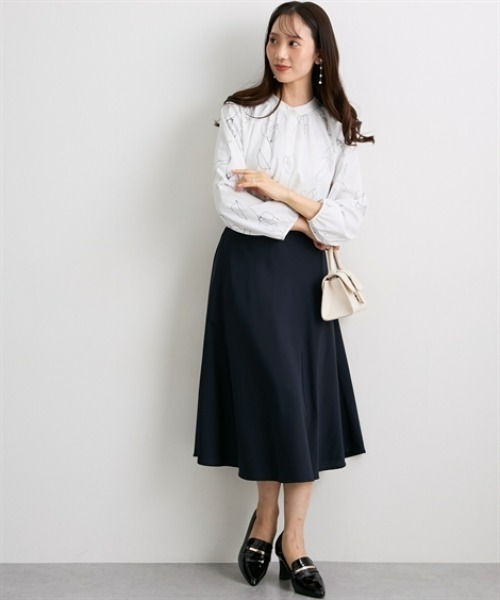 7days Life Styling(セブンデイズライフスタイリング)の「しわになりにくいストレッチフレアスカート(スカート・レディース・ブラック/モカ/ネイビー・M/S/3L/LL/L)」の10枚目の写真
