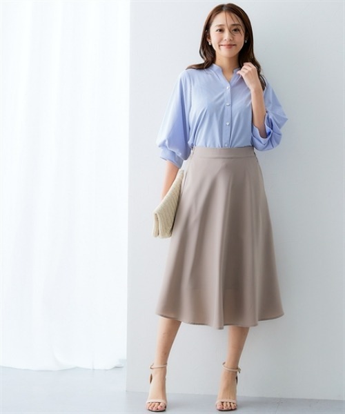 7days Life Styling(セブンデイズライフスタイリング)の「しわになりにくいストレッチフレアスカート(スカート・レディース・ブラック/モカ/ネイビー・M/S/3L/LL/L)」の16枚目の写真