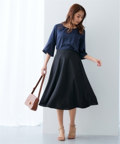 7days Life Styling(セブンデイズライフスタイリング)の「しわになりにくいストレッチフレアスカート(スカート・レディース・ブラック/モカ/ネイビー・M/S/3L/LL/L)」の21枚目の写真