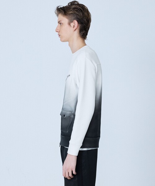 5351 POUR LES HOMMES（ゴーサンゴーイチプールオム）の「【ライダース】長袖 スウェットTシャツ（Tシャツ/カットソー・メンズ・ホワイト/ブラック・44/46/48/50）」の5枚目の写真