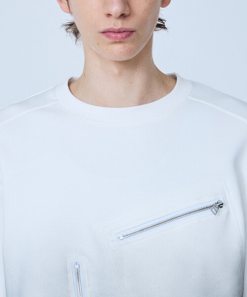 5351 POUR LES HOMMES（ゴーサンゴーイチプールオム）の「【ライダース】長袖 スウェットTシャツ（Tシャツ/カットソー・メンズ・ホワイト/ブラック・44/46/48/50）」の7枚目の写真