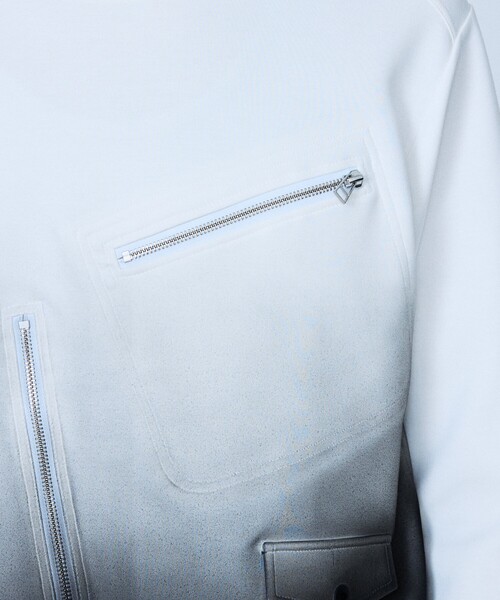 5351 POUR LES HOMMES（ゴーサンゴーイチプールオム）の「【ライダース】長袖 スウェットTシャツ（Tシャツ/カットソー・メンズ・ホワイト/ブラック・44/46/48/50）」の8枚目の写真