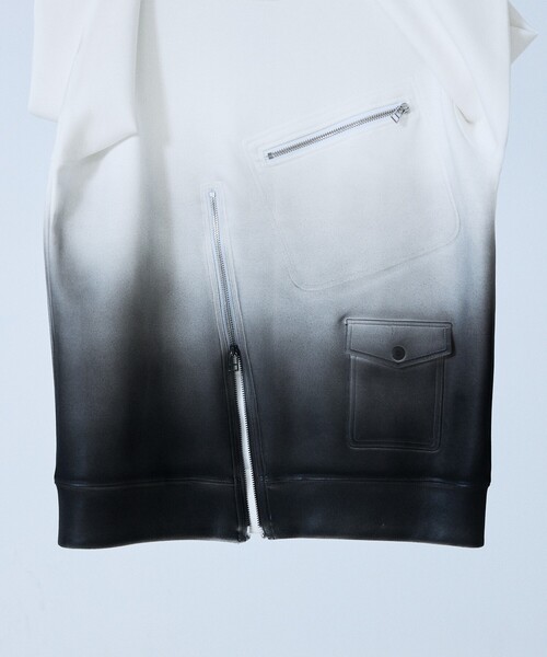 5351 POUR LES HOMMES（ゴーサンゴーイチプールオム）の「【ライダース】長袖 スウェットTシャツ（Tシャツ/カットソー・メンズ・ホワイト/ブラック・44/46/48/50）」の12枚目の写真