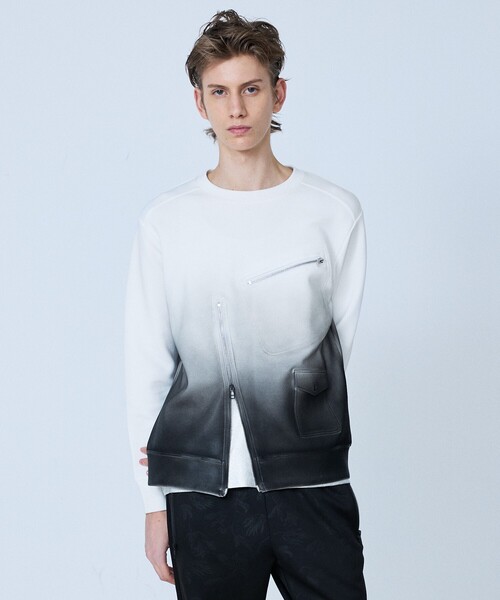 5351 POUR LES HOMMES（ゴーサンゴーイチプールオム）の「【ライダース】長袖 スウェットTシャツ（Tシャツ/カットソー・メンズ・ホワイト/ブラック・44/46/48/50）」の17枚目の写真