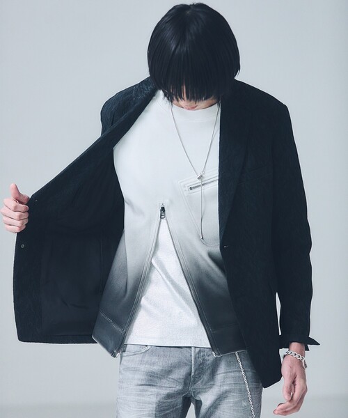 5351 POUR LES HOMMES（ゴーサンゴーイチプールオム）の「【ライダース】長袖 スウェットTシャツ（Tシャツ/カットソー・メンズ・ホワイト/ブラック・44/46/48/50）」の21枚目の写真