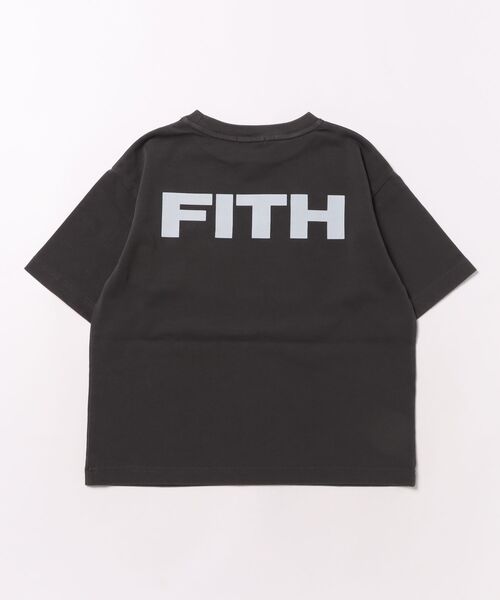 FITH(フィス)の「Smooth Cotton Jersey Back Logo Tee(Tシャツ/カットソー・キッズ・チャコールグレー/ピンク・145/135)」の3枚目の写真