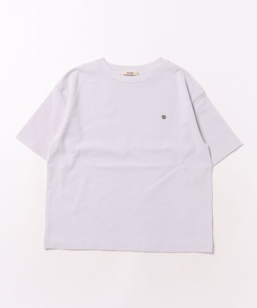 FITH(フィス)の「Smooth Cotton Jersey Back Logo Tee(Tシャツ/カットソー・キッズ・チャコールグレー/ピンク・145/135)」の4枚目の写真