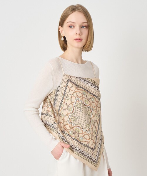 ANAYI（アナイ）の「【セットアップ対応商品】スカーフプリントキャミソール（その他トップス・レディース・オフホワイト/ネイビー/ベージュ・38）」の3枚目の写真