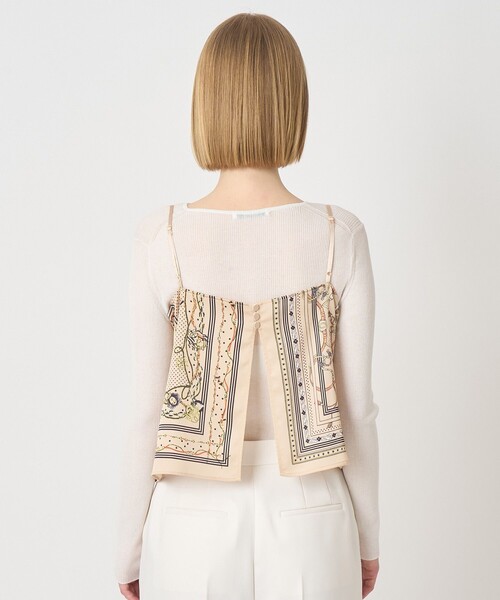 ANAYI（アナイ）の「【セットアップ対応商品】スカーフプリントキャミソール（その他トップス・レディース・オフホワイト/ネイビー/ベージュ・38）」の6枚目の写真