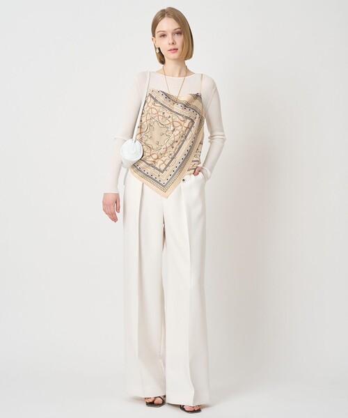 ANAYI（アナイ）の「【セットアップ対応商品】スカーフプリントキャミソール（その他トップス・レディース・オフホワイト/ネイビー/ベージュ・38）」の8枚目の写真