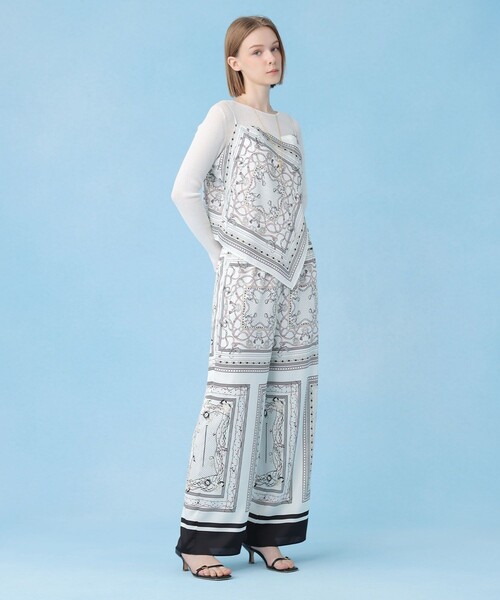 ANAYI（アナイ）の「【セットアップ対応商品】スカーフプリントキャミソール（その他トップス・レディース・オフホワイト/ネイビー/ベージュ・38）」の13枚目の写真