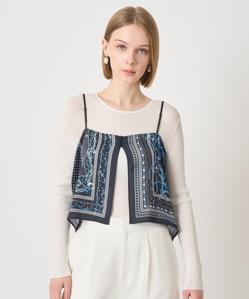 ANAYI（アナイ）の「【セットアップ対応商品】スカーフプリントキャミソール（その他トップス・レディース・オフホワイト/ネイビー/ベージュ・38）」の18枚目の写真